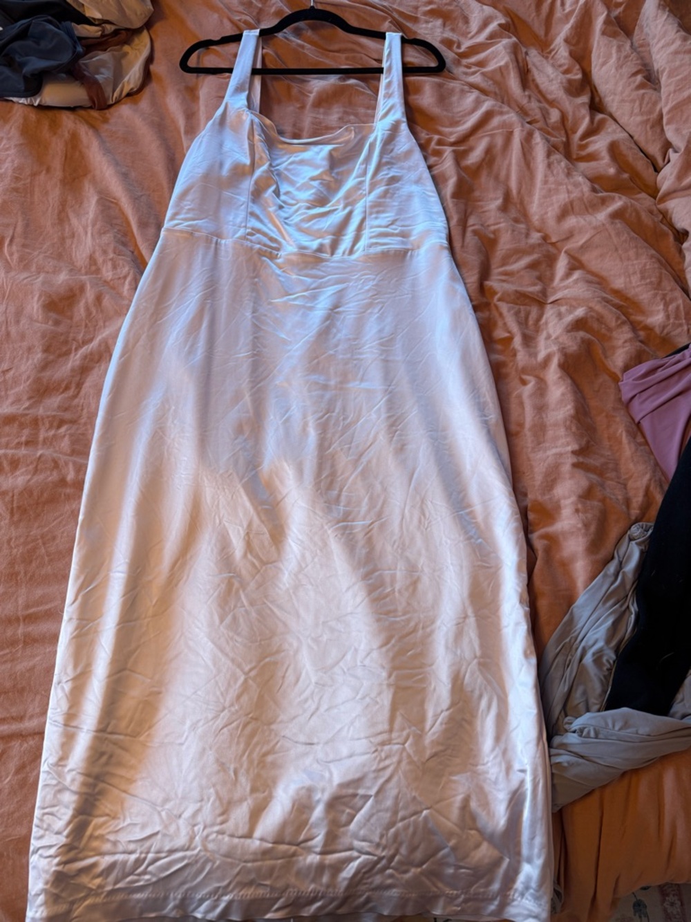 Abercrombie & Fitch White Satin Slip